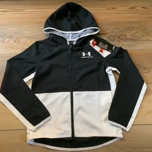 Under Armour Boys Zip Hooded Windbreaker Jacket Size YSM(NWT)